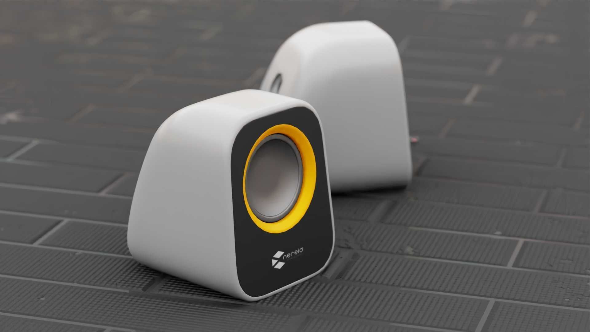 SPEAKERS two on table 3D model_16