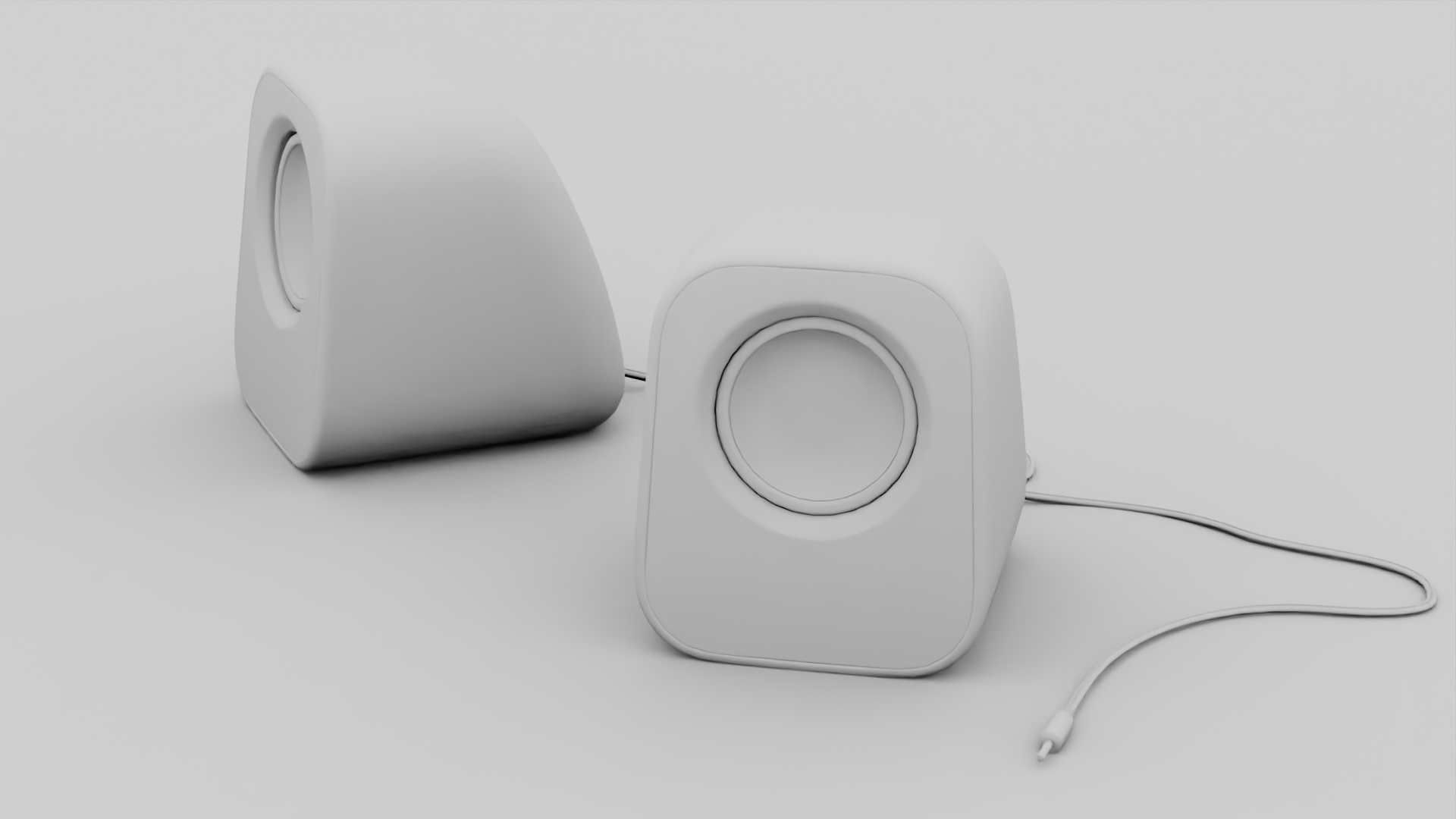 SPEAKERS two on table 3D model_31