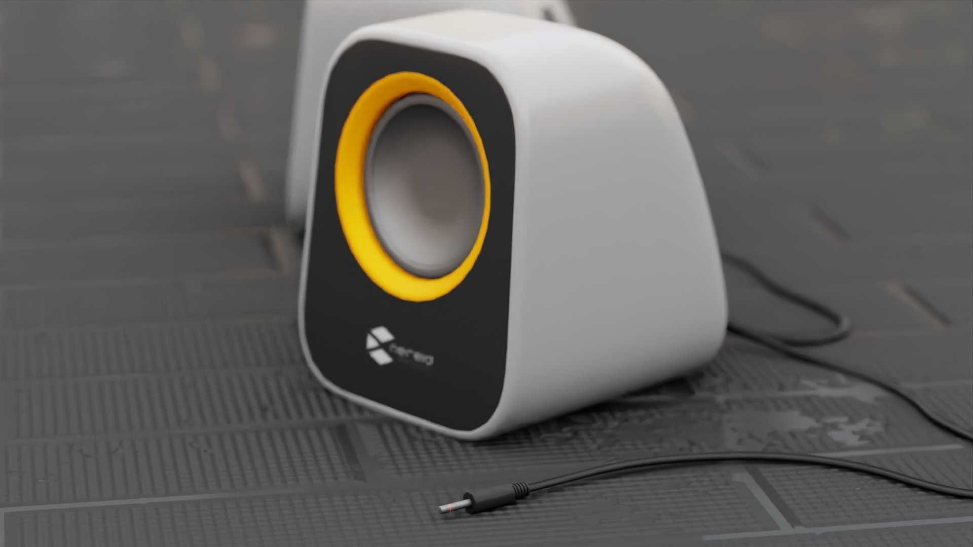 SPEAKERS two on table 3D model_3