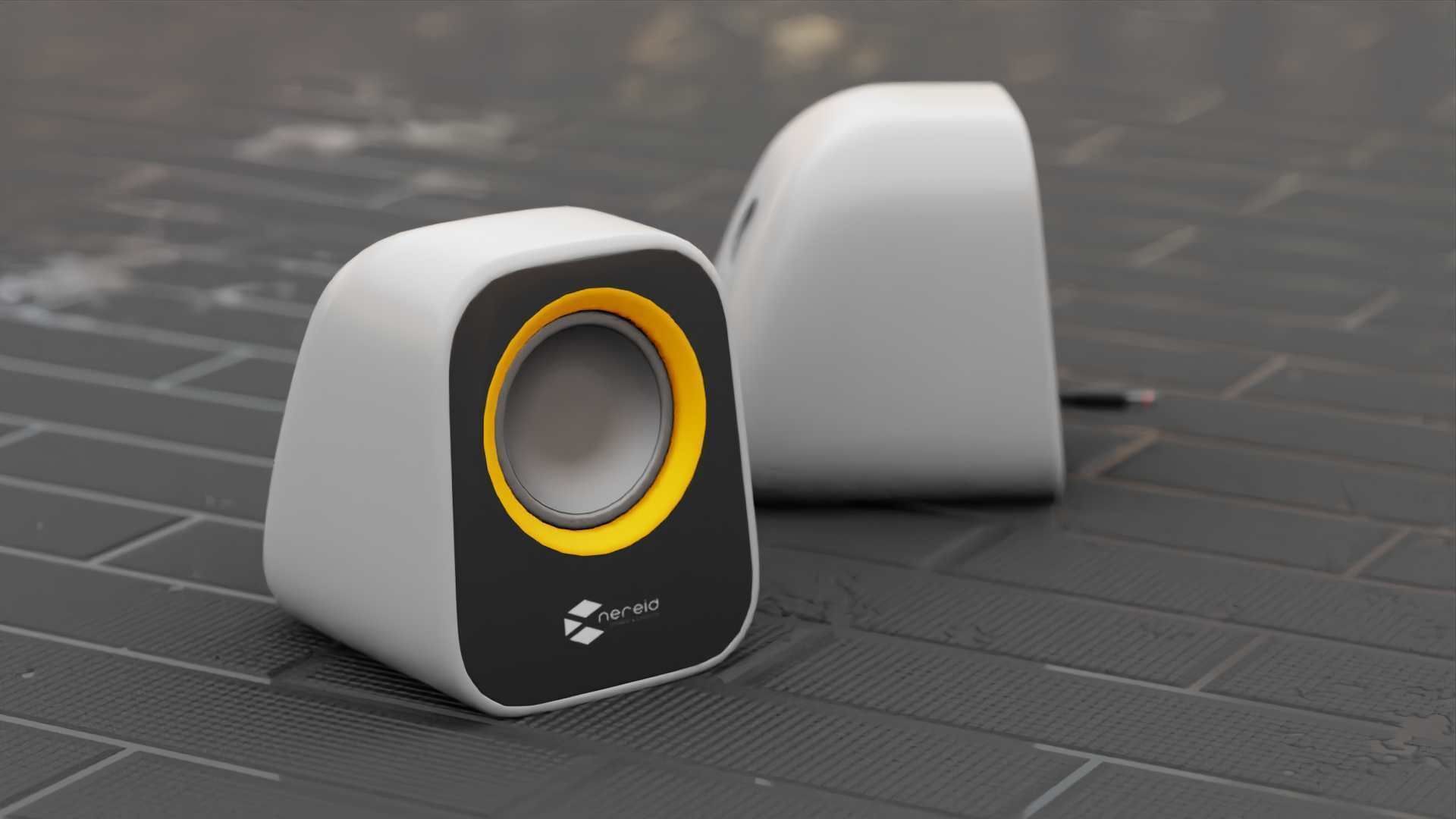 SPEAKERS two on table 3D model_17