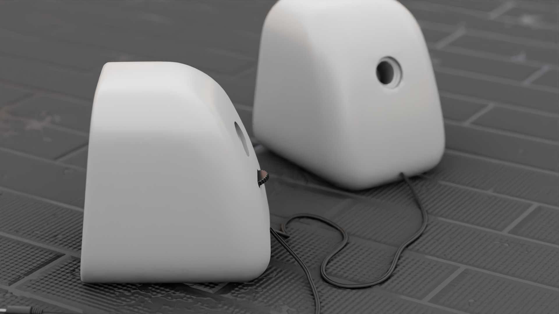 SPEAKERS two on table 3D model_7