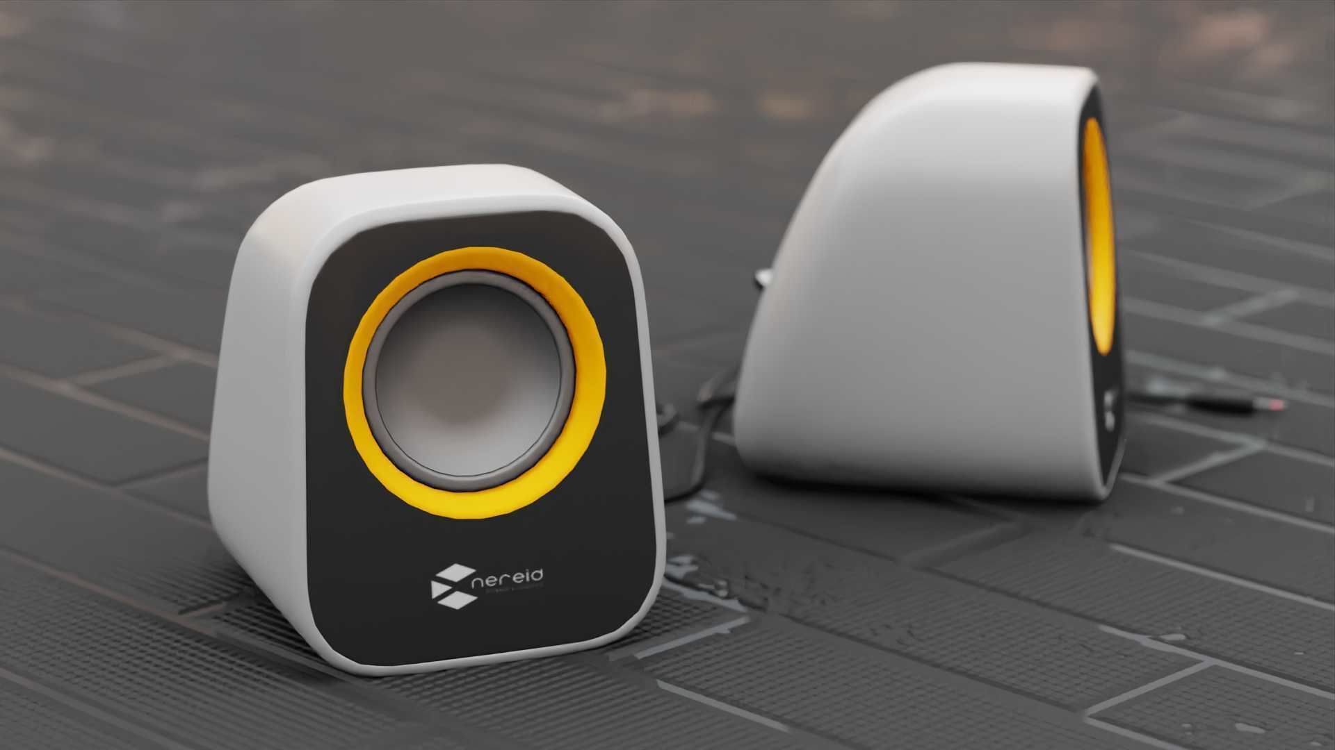 SPEAKERS two on table 3D model_18