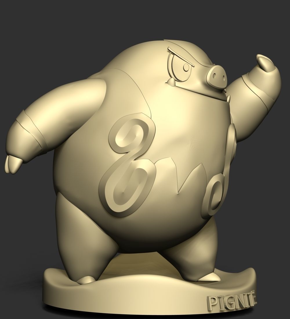 Pignite Pokemon - Pen and pencil Holder 3D print model_14