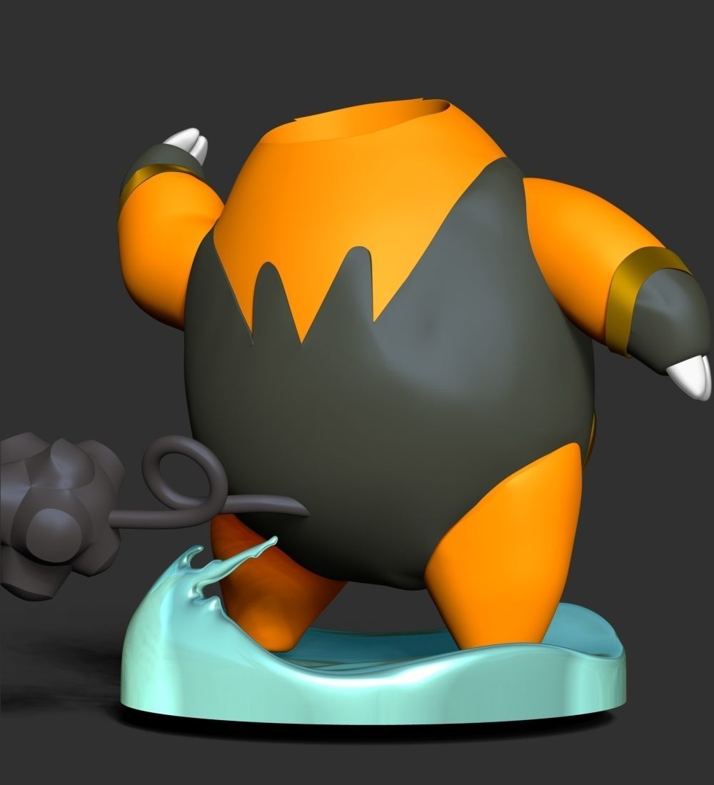 Pignite Pokemon - Pen and pencil Holder 3D print model_8