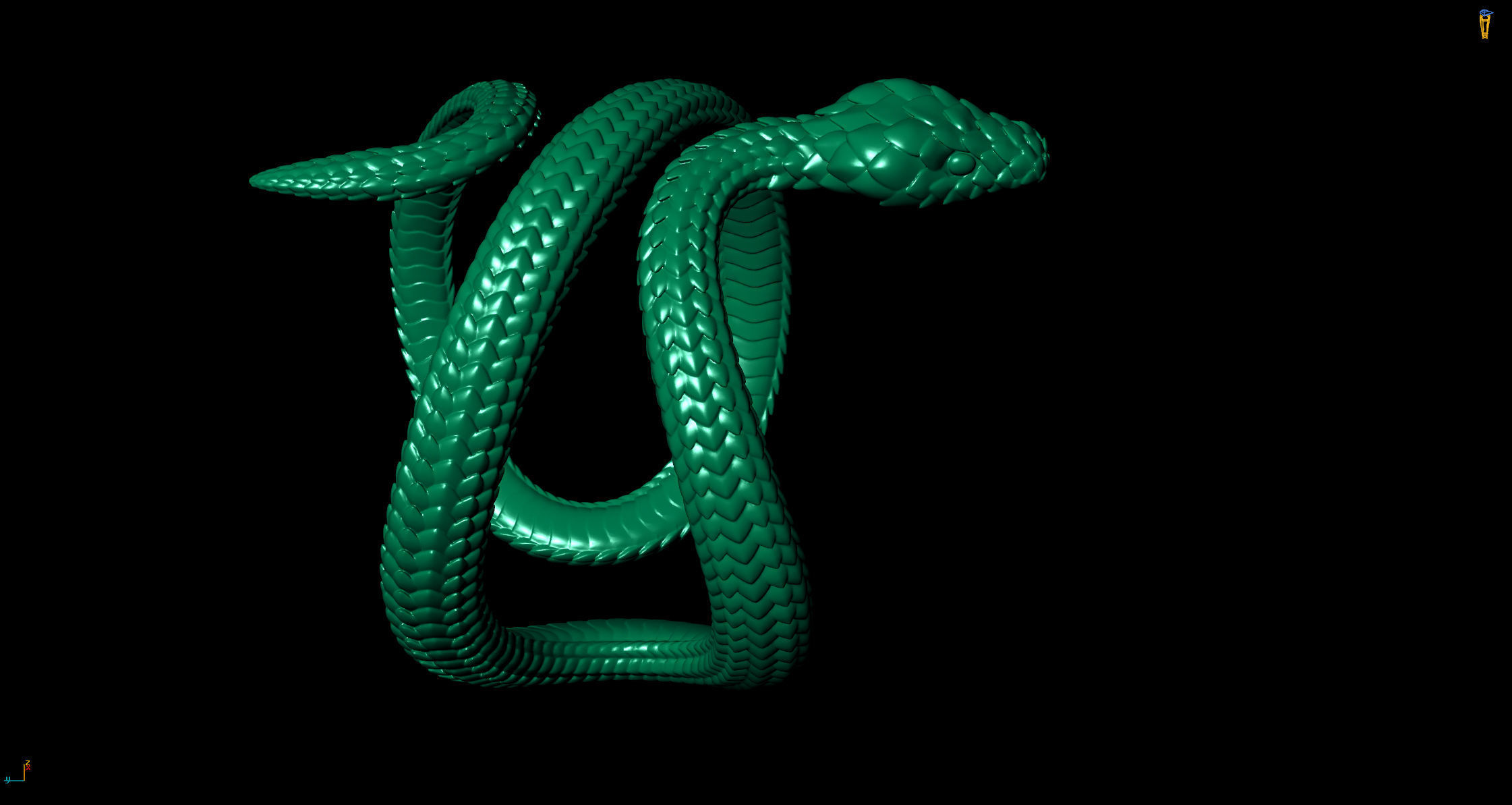 Ring Snake  3D print model_5