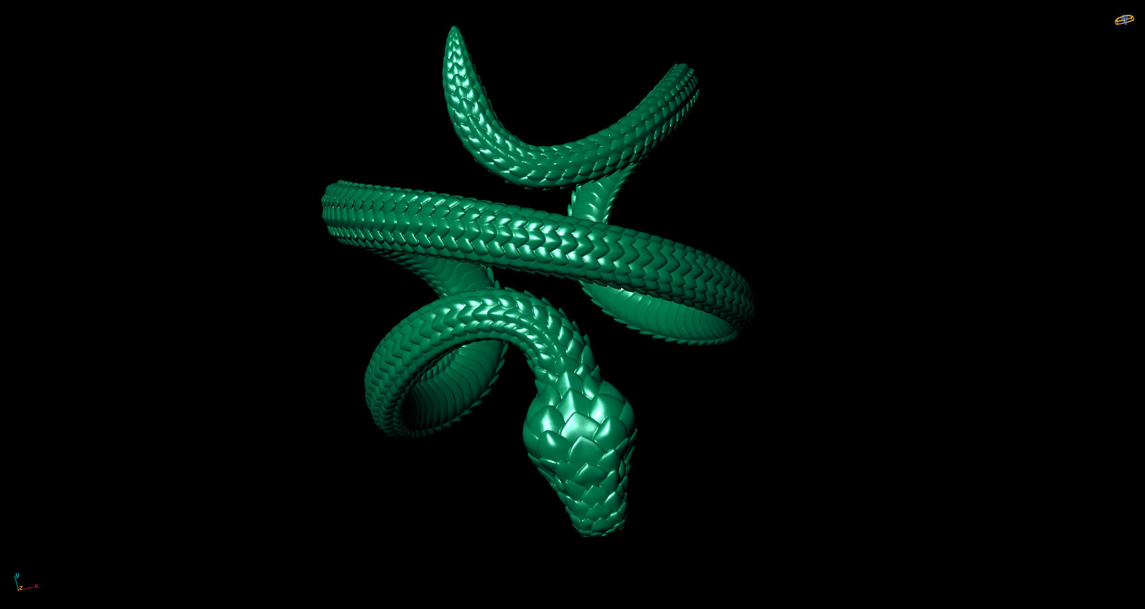 Ring Snake  3D print model_1