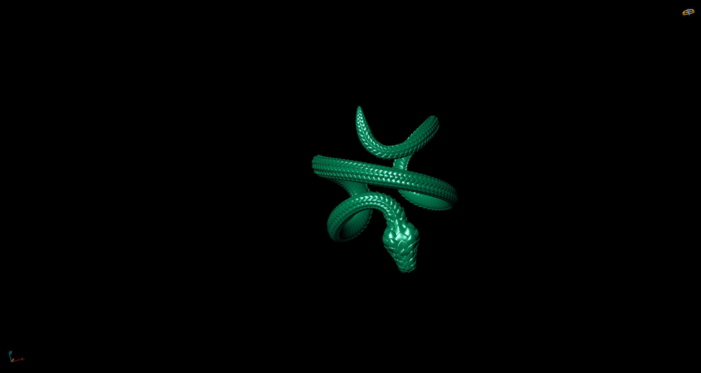 Ring Snake  3D print model_7