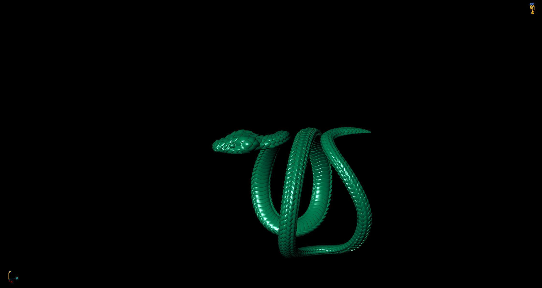 Ring Snake  3D print model_3