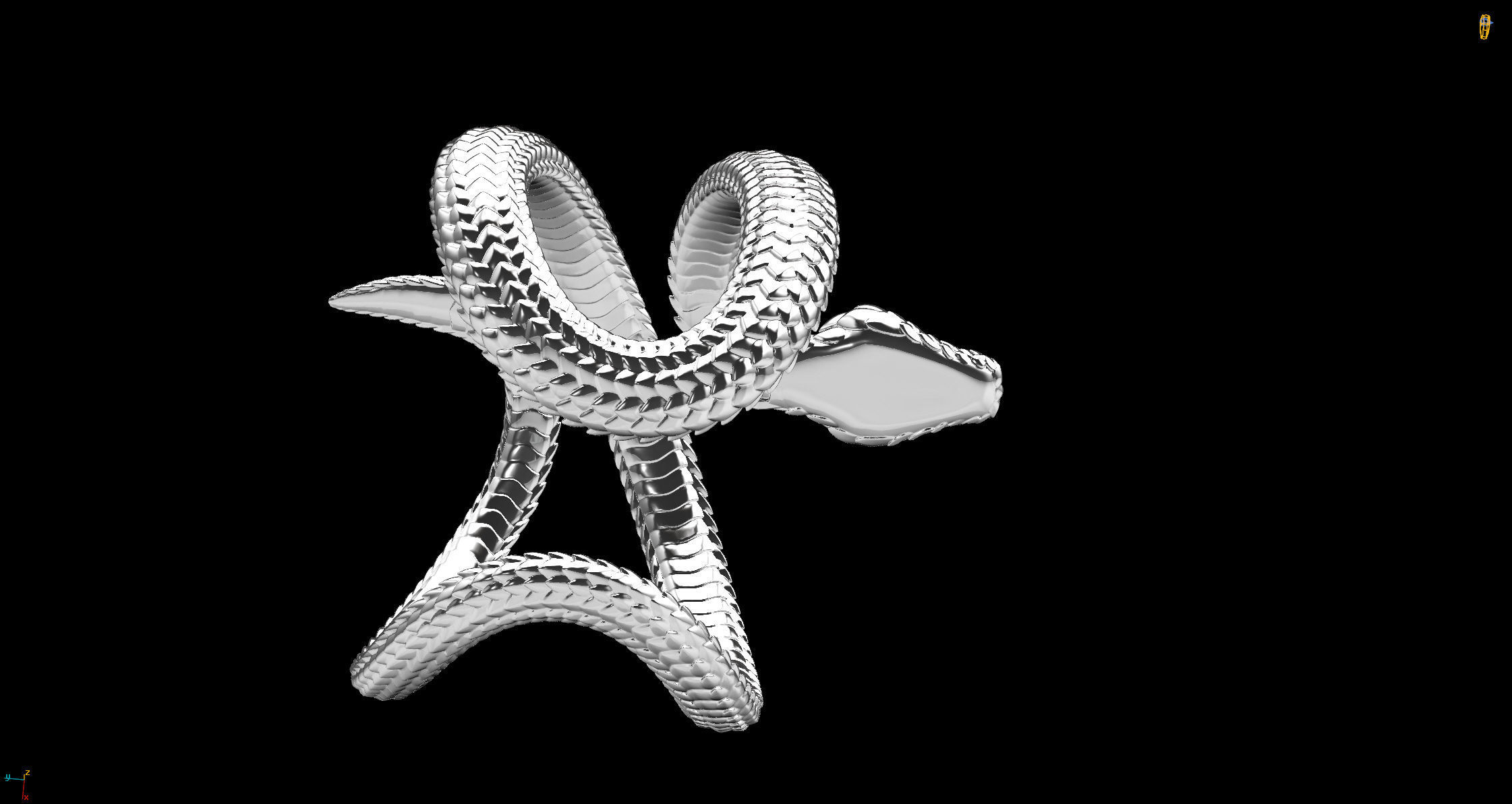 Ring Snake  3D print model_4
