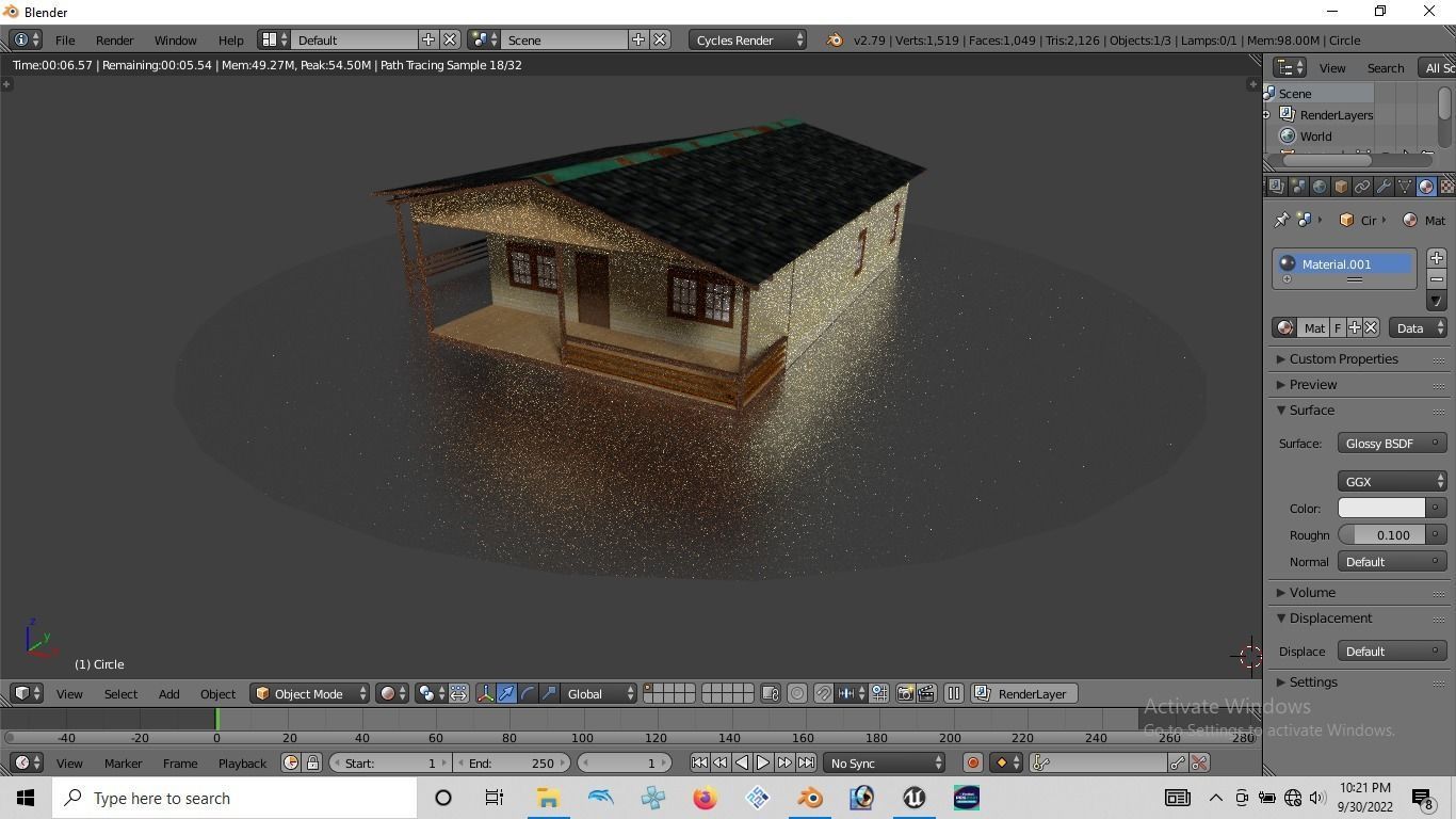 Rumah kayu 001-002 Low-poly 3D model_1