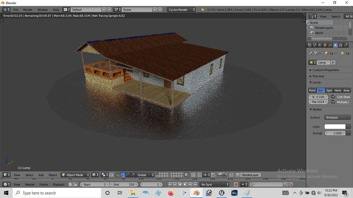 Rumah kayu 001-002 Low-poly 3D model_3