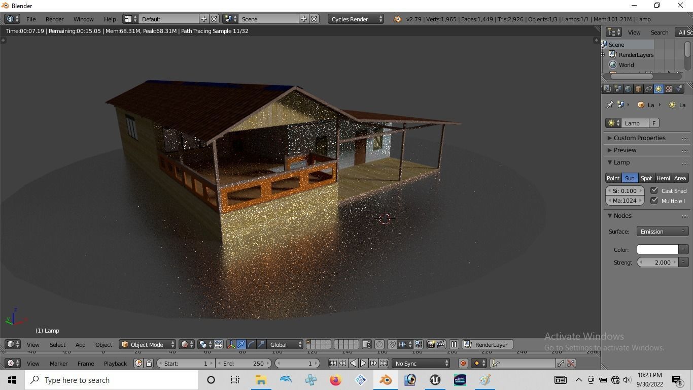 Rumah kayu 001-002 Low-poly 3D model_2