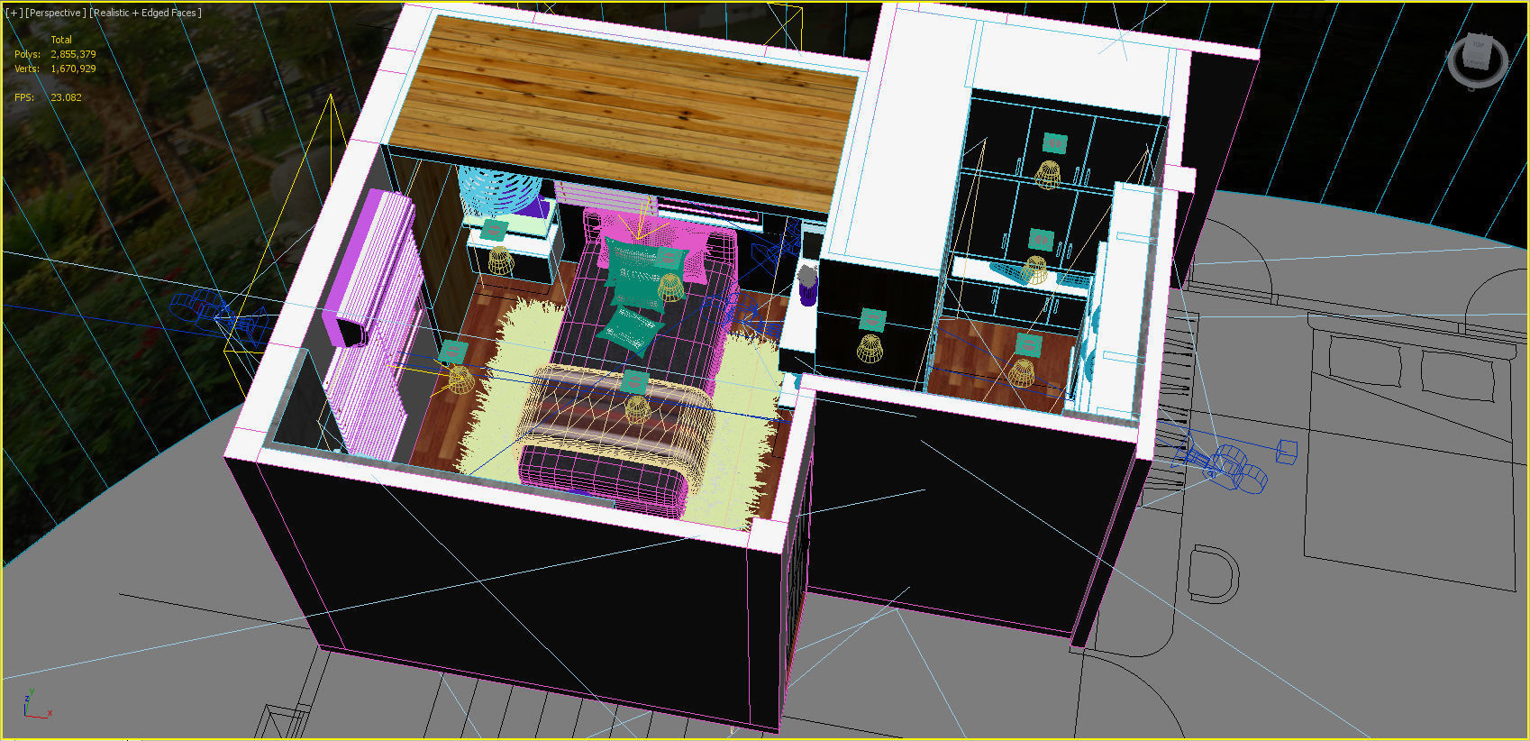 bedroom 8 modern with wood accents 3D model_10