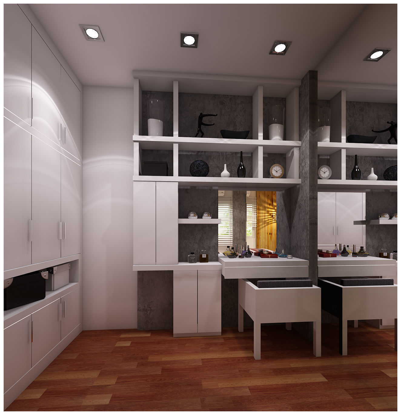 bedroom 8 modern with wood accents 3D model_4