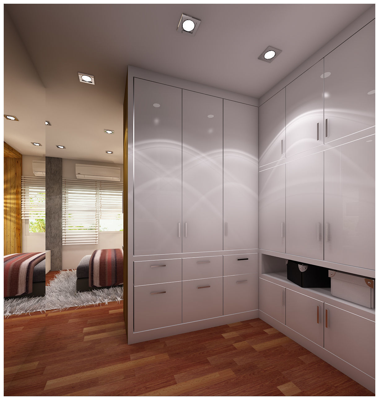 bedroom 8 modern with wood accents 3D model_3