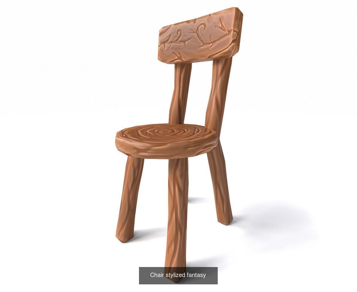 Chairs fantasy stylized 3D Model Collection_17