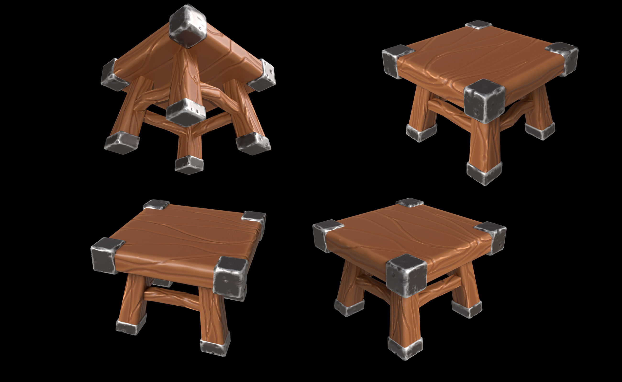Chairs fantasy stylized 3D Model Collection_8