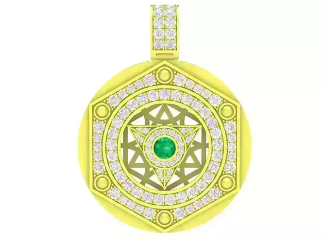 Luxury Sacred Geometry Diamond Pendant 3D Model 3928 3D print model