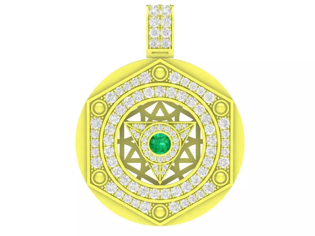 Luxury Sacred Geometry Diamond Pendant 3D Model 3928 3D print model