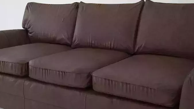 Ethan Allen Bennet Roll Arm Leather Sofa