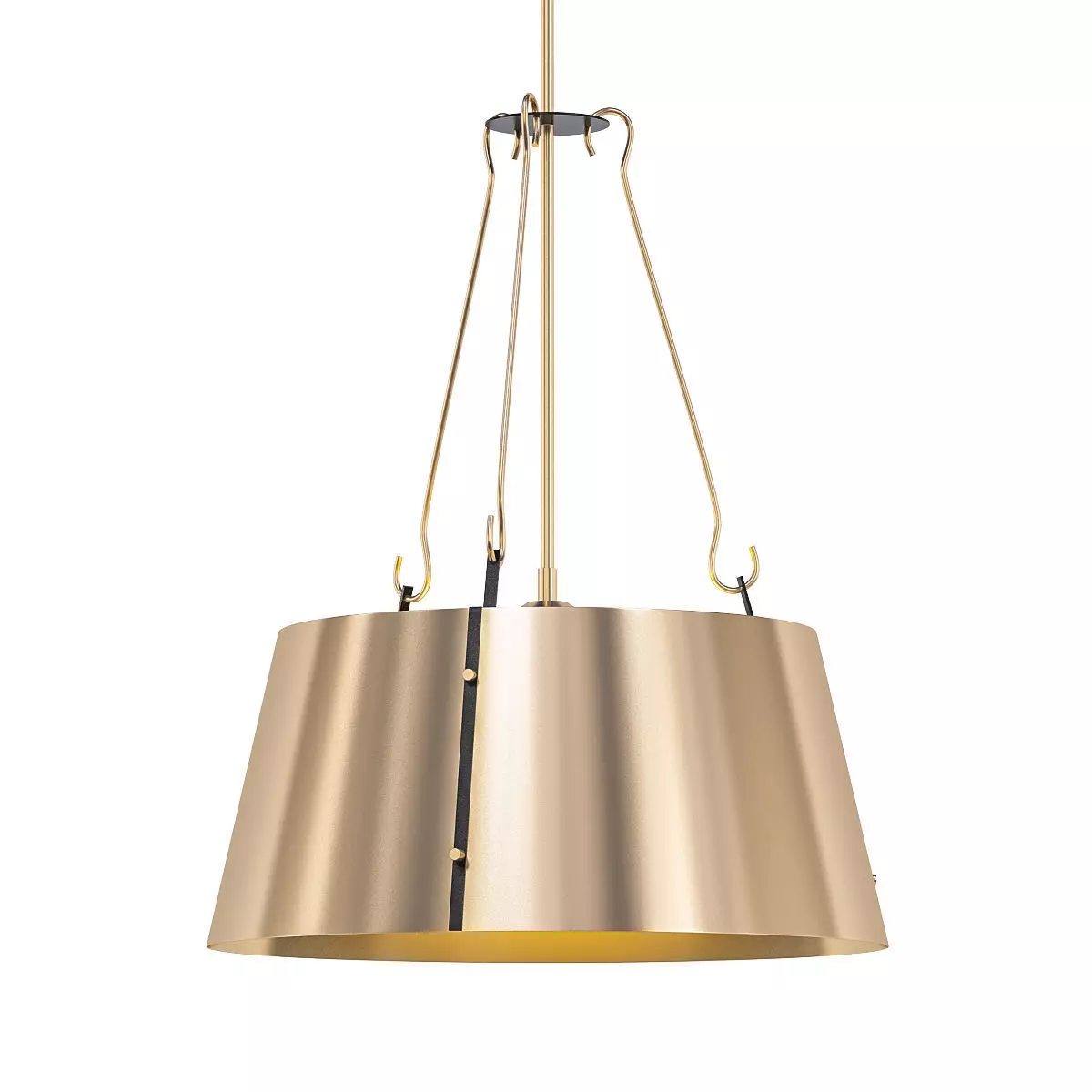 SCARLET pendant light with gold metal shade 3D model_0