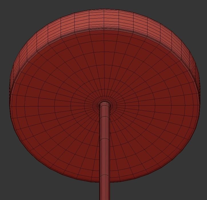 SCARLET pendant light with gold metal shade 3D model_3