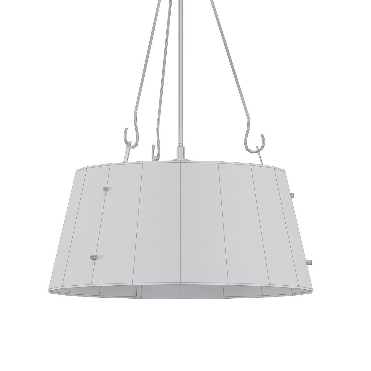 SCARLET pendant light with gold metal shade 3D model_4