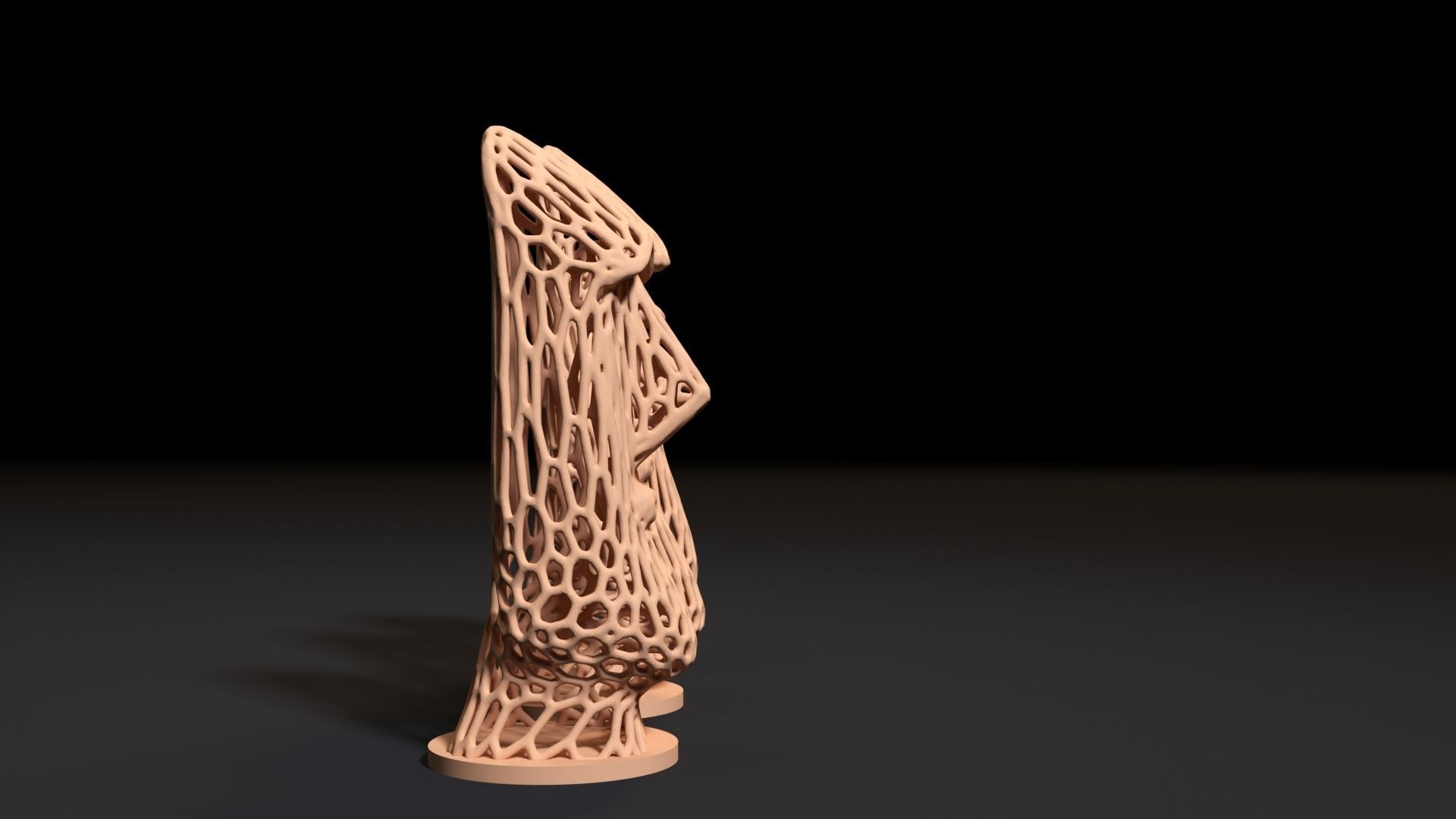 MOAIS chess piece 3D print model_6