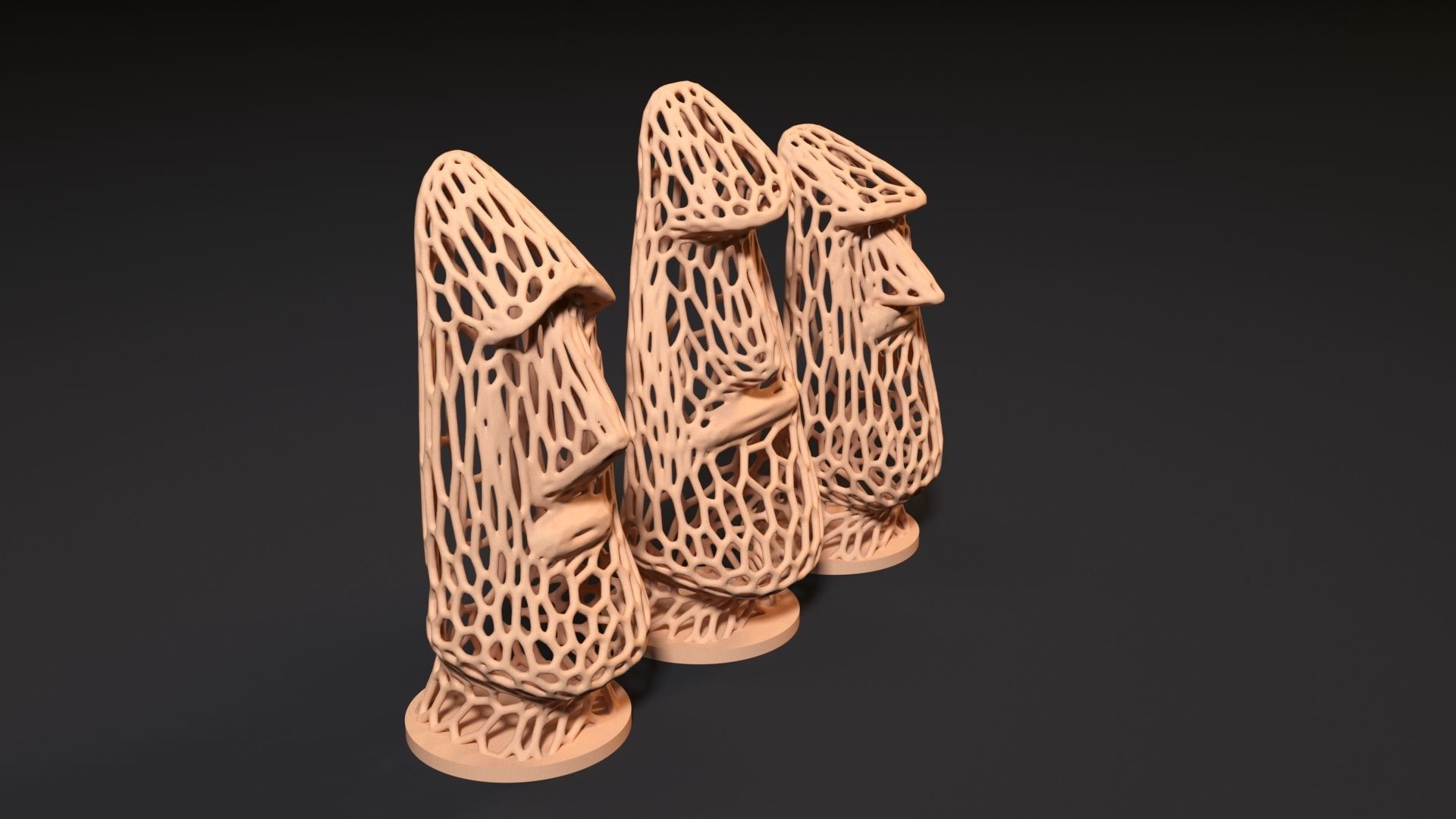 MOAIS chess piece 3D print model_7