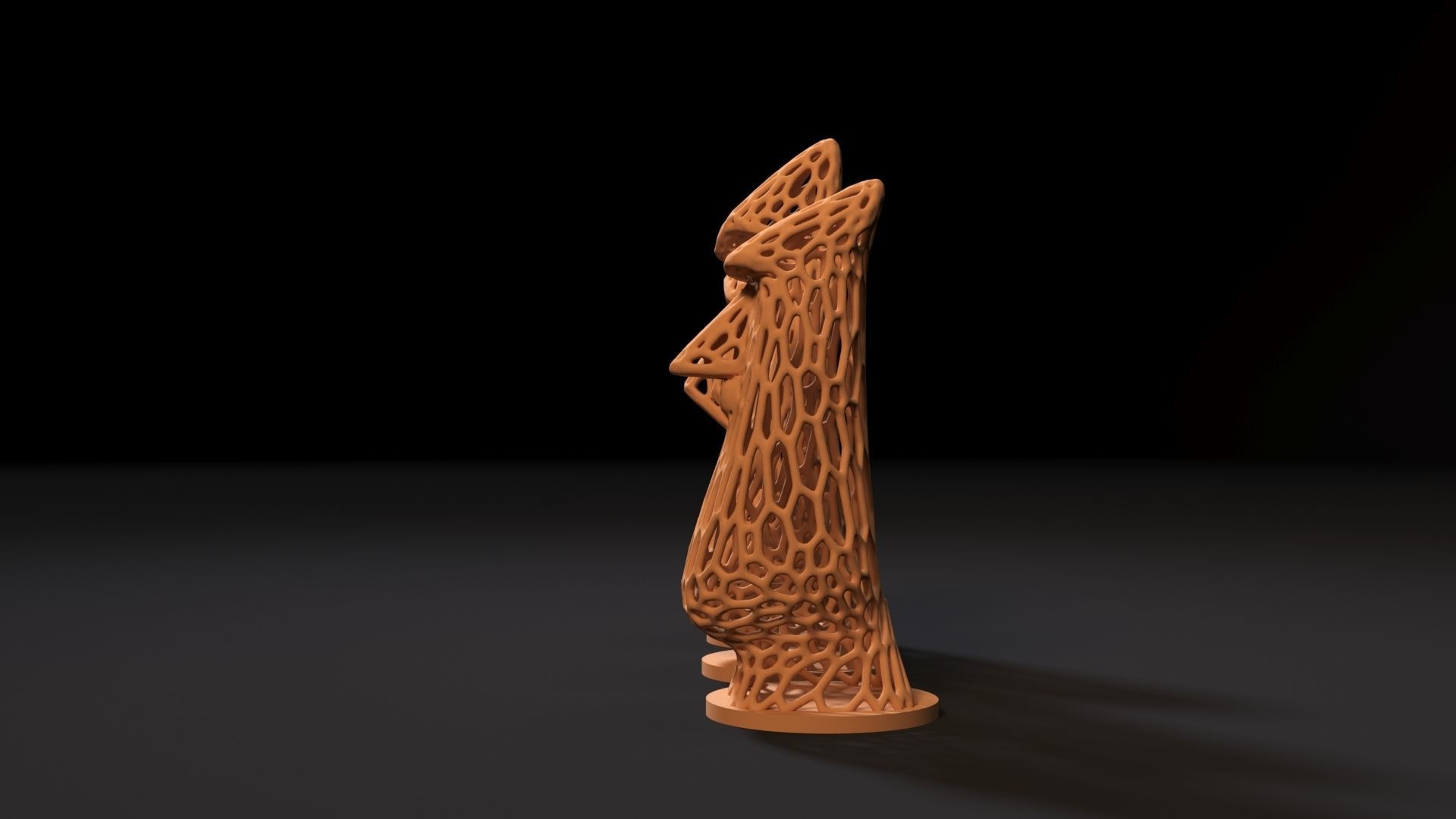 MOAIS chess piece 3D print model_2