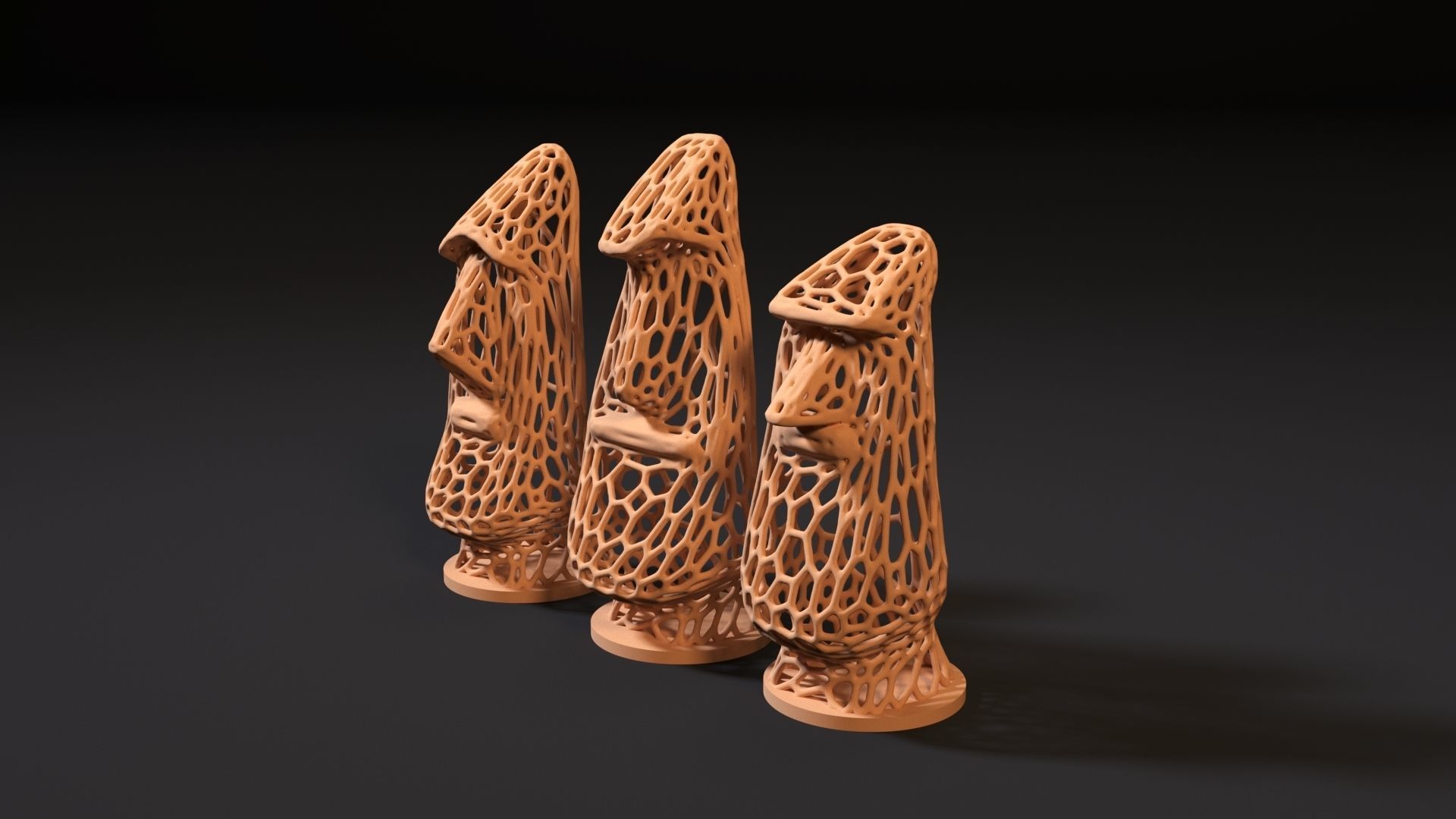 MOAIS chess piece 3D print model_1