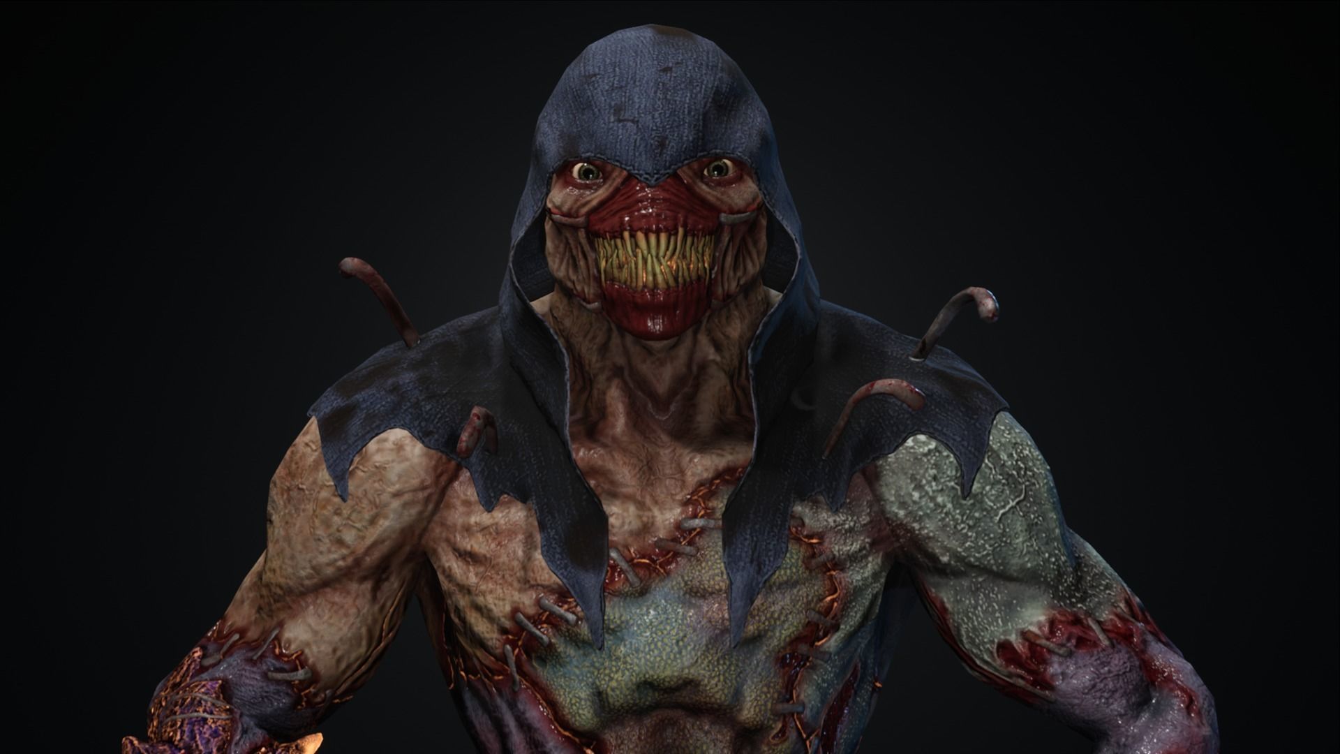 Monster 3 zombie Low-poly 3D model_19