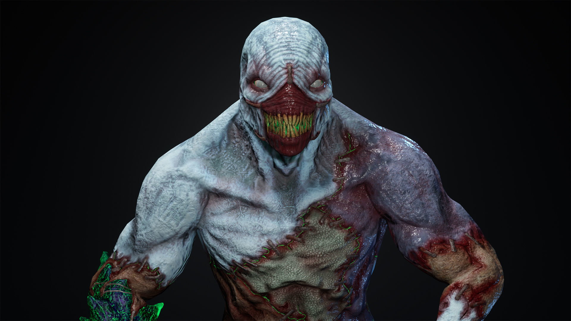 Monster 3 zombie Low-poly 3D model_11