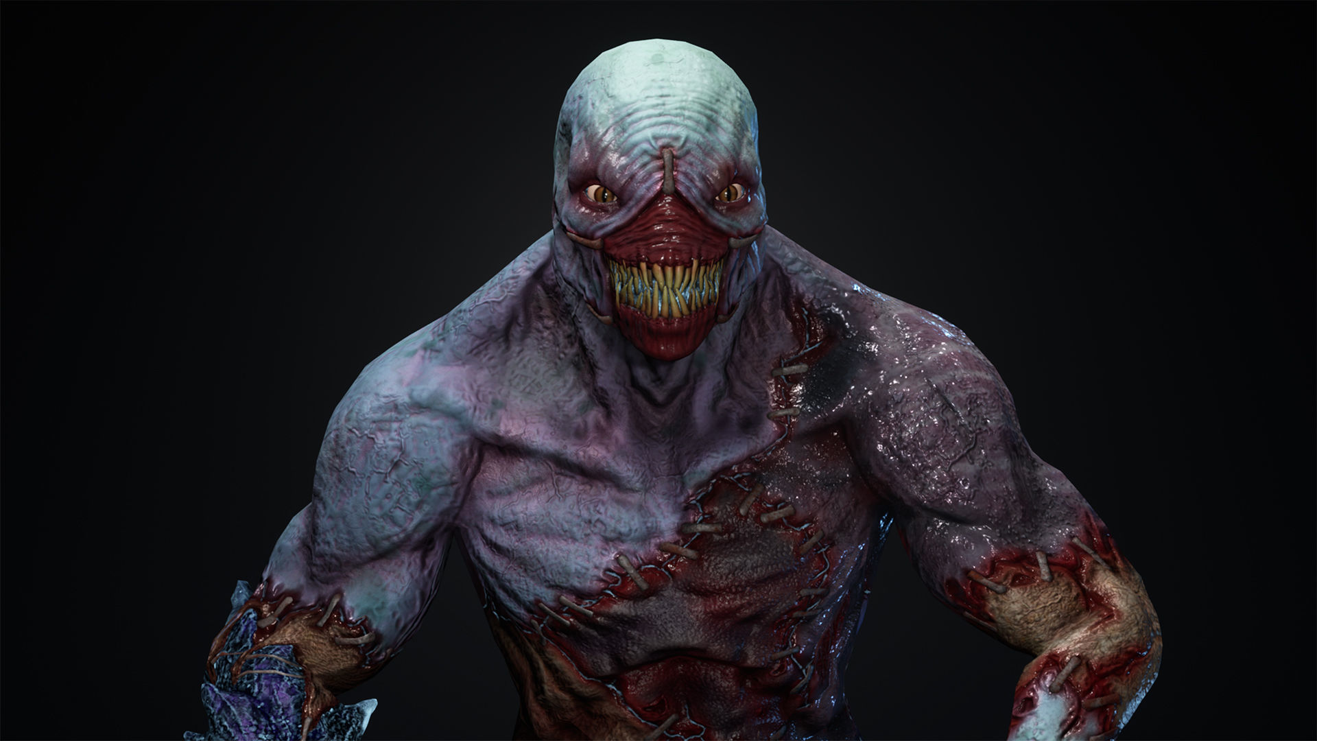 Monster 3 zombie Low-poly 3D model_13