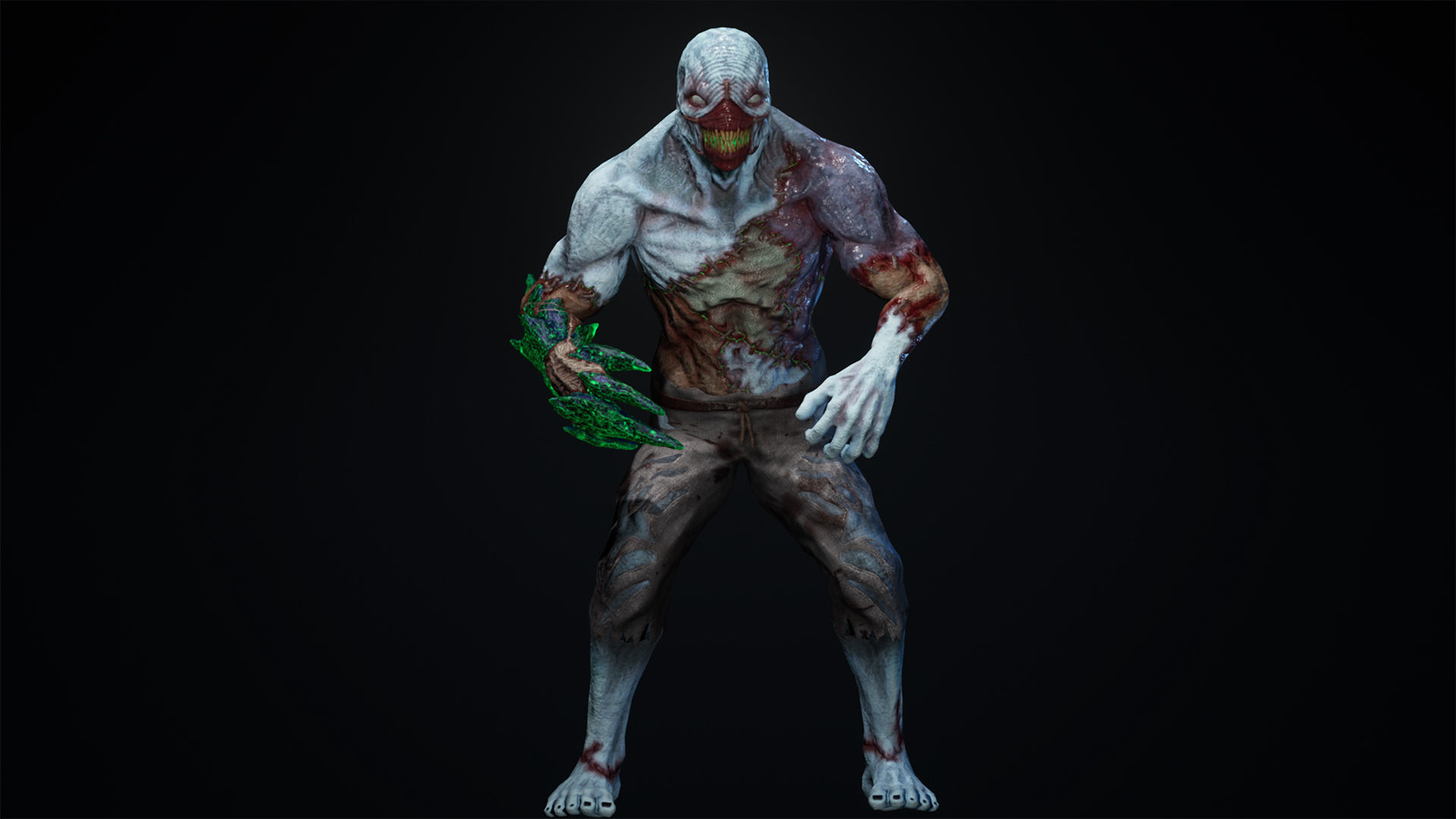 Monster 3 zombie Low-poly 3D model_18