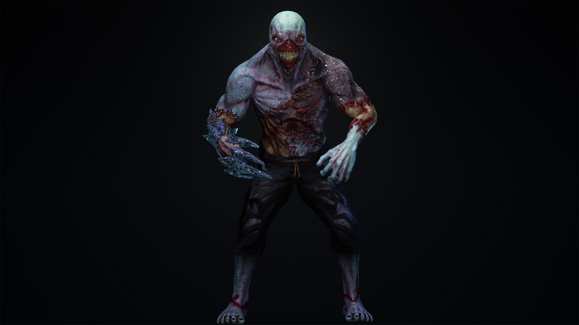 Monster 3 zombie Low-poly 3D model_16