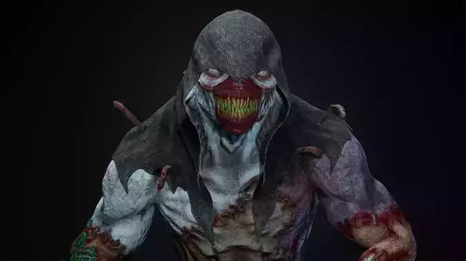 Monster 3 zombie Low-poly 3D model