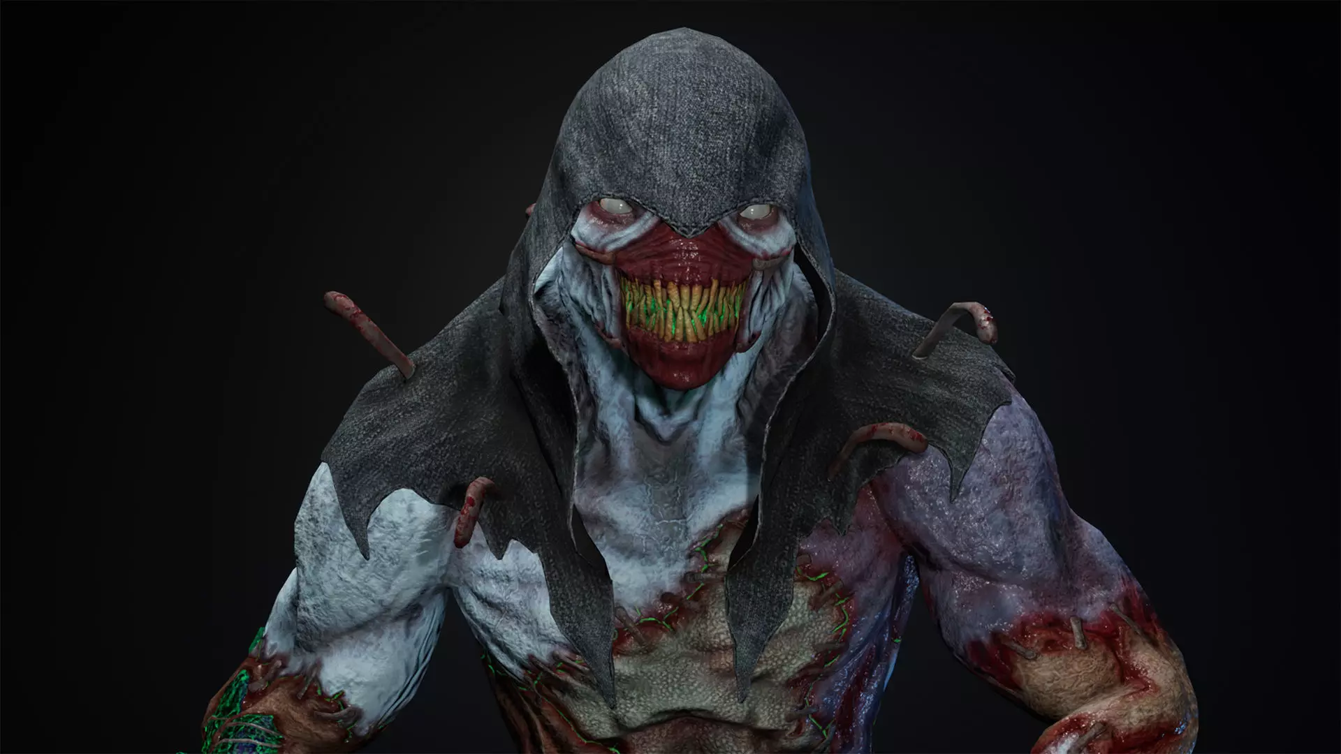 Monster 3 zombie Low-poly 3D model_0