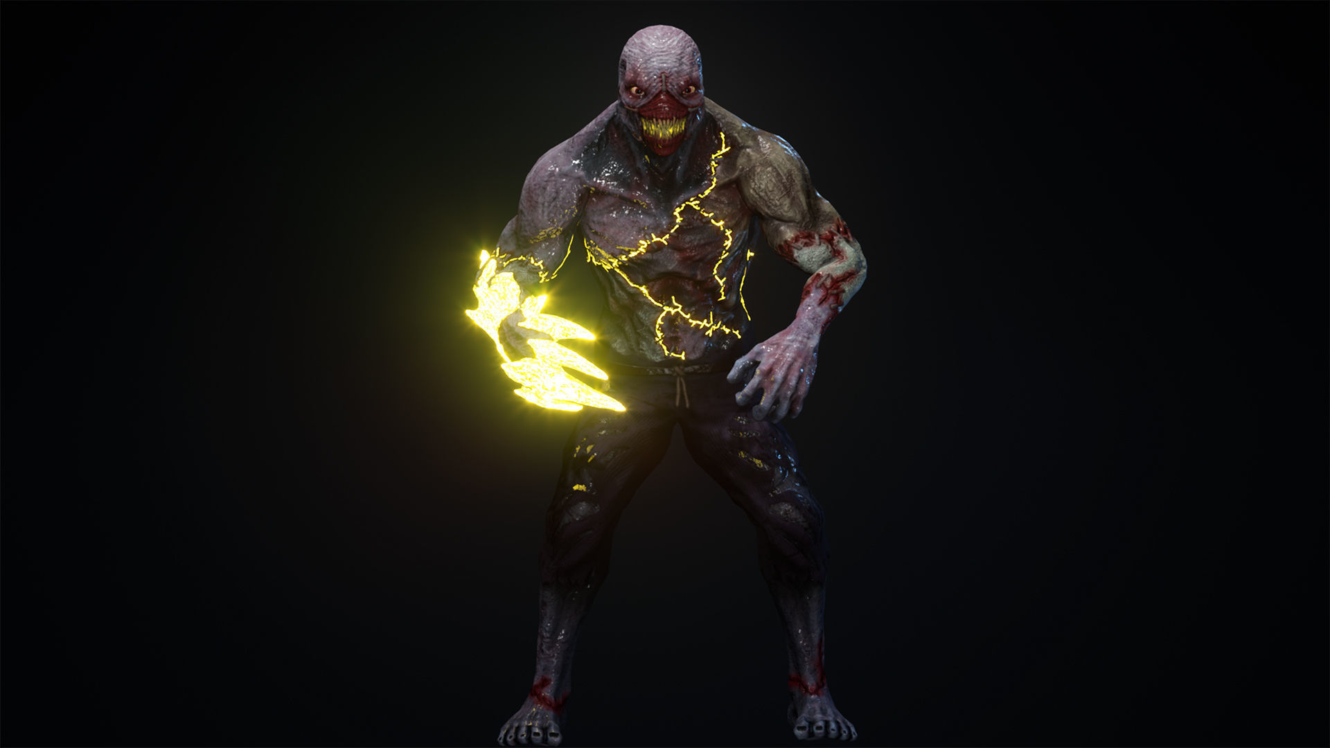 Monster 3 zombie Low-poly 3D model_15