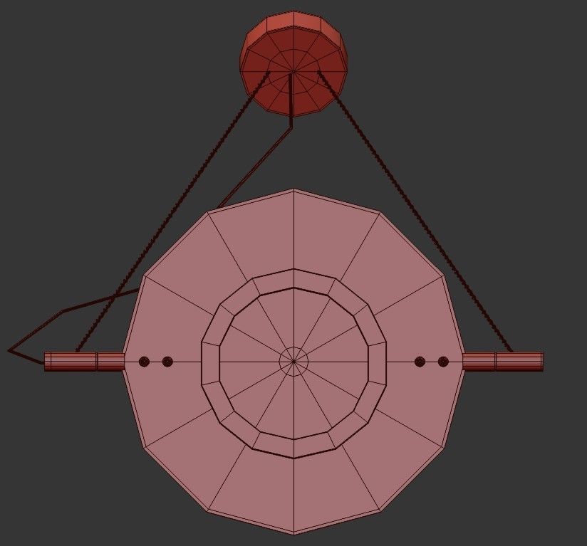 madrid pendant light with marble 3D model_1