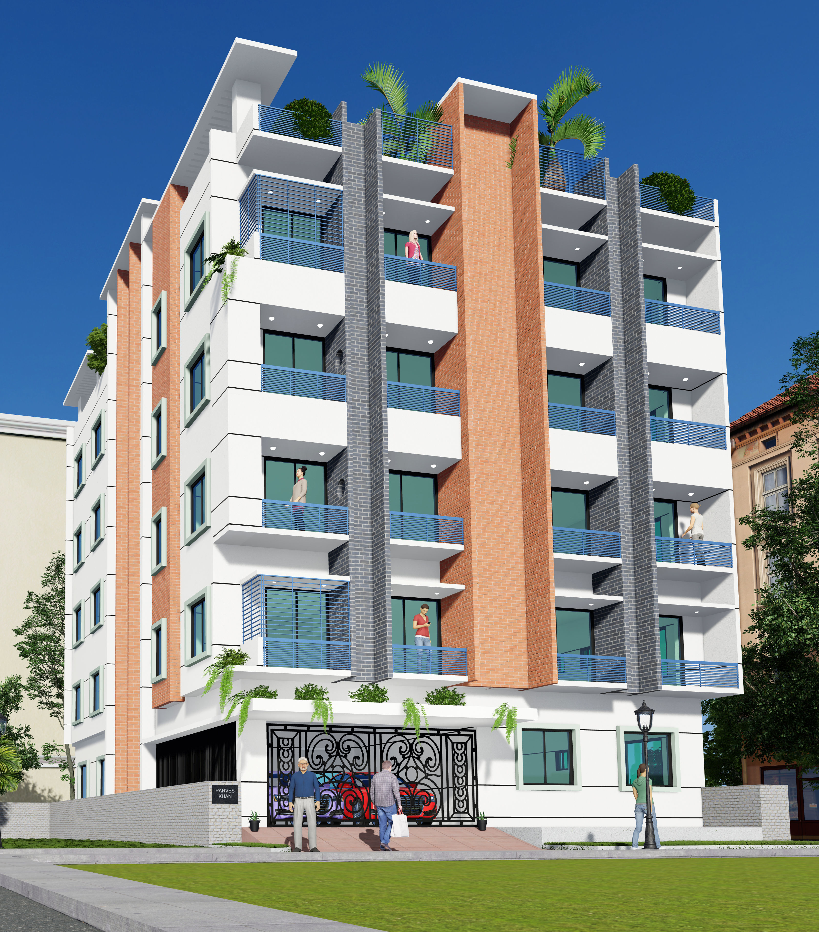 Residential Building 3D model_1