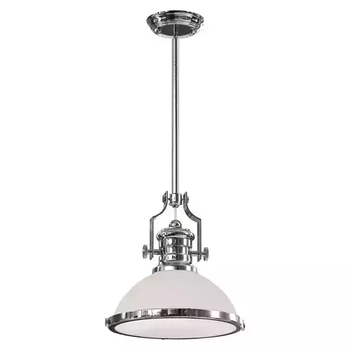 Chadwick light pendant in chrome with glass 3D model