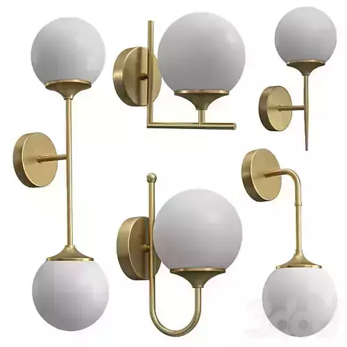 Ball Bedside Sconce Wall Lighting 3D model