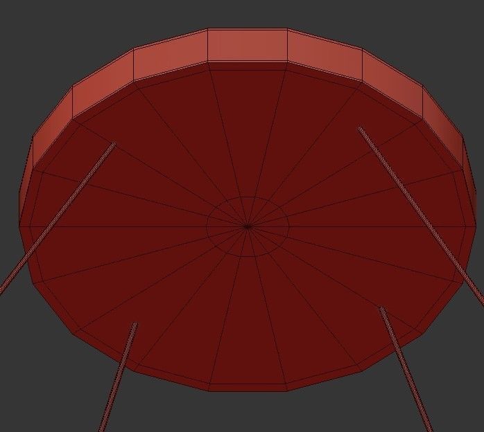 SVANA olympia pendant light - gold 3D model_3