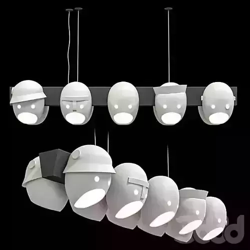 Party chandelier Lamp Bert by Kranen Gille 3D model