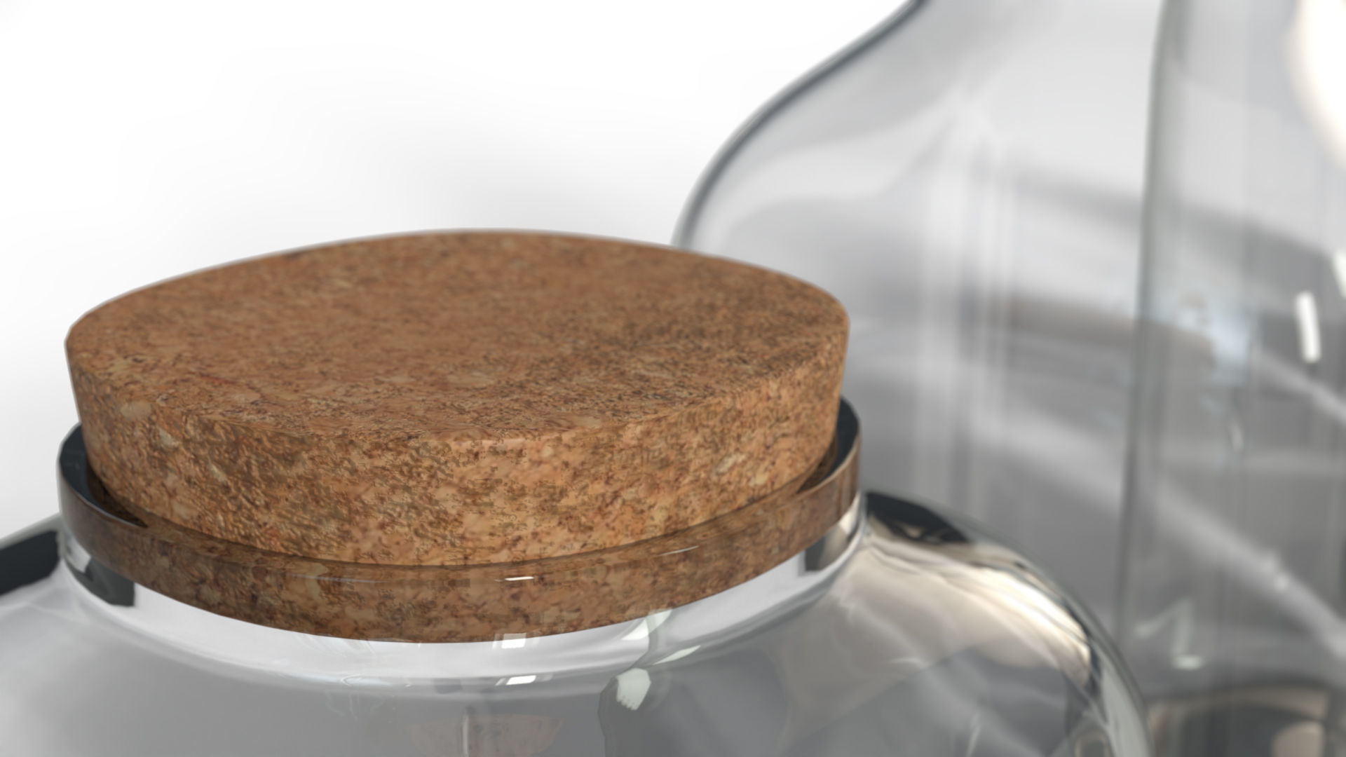 Glass Bottles Low-poly 3D model_3