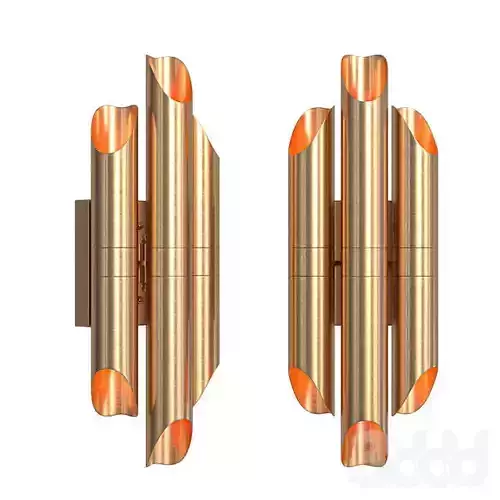 Brushed gold LED wall sconce