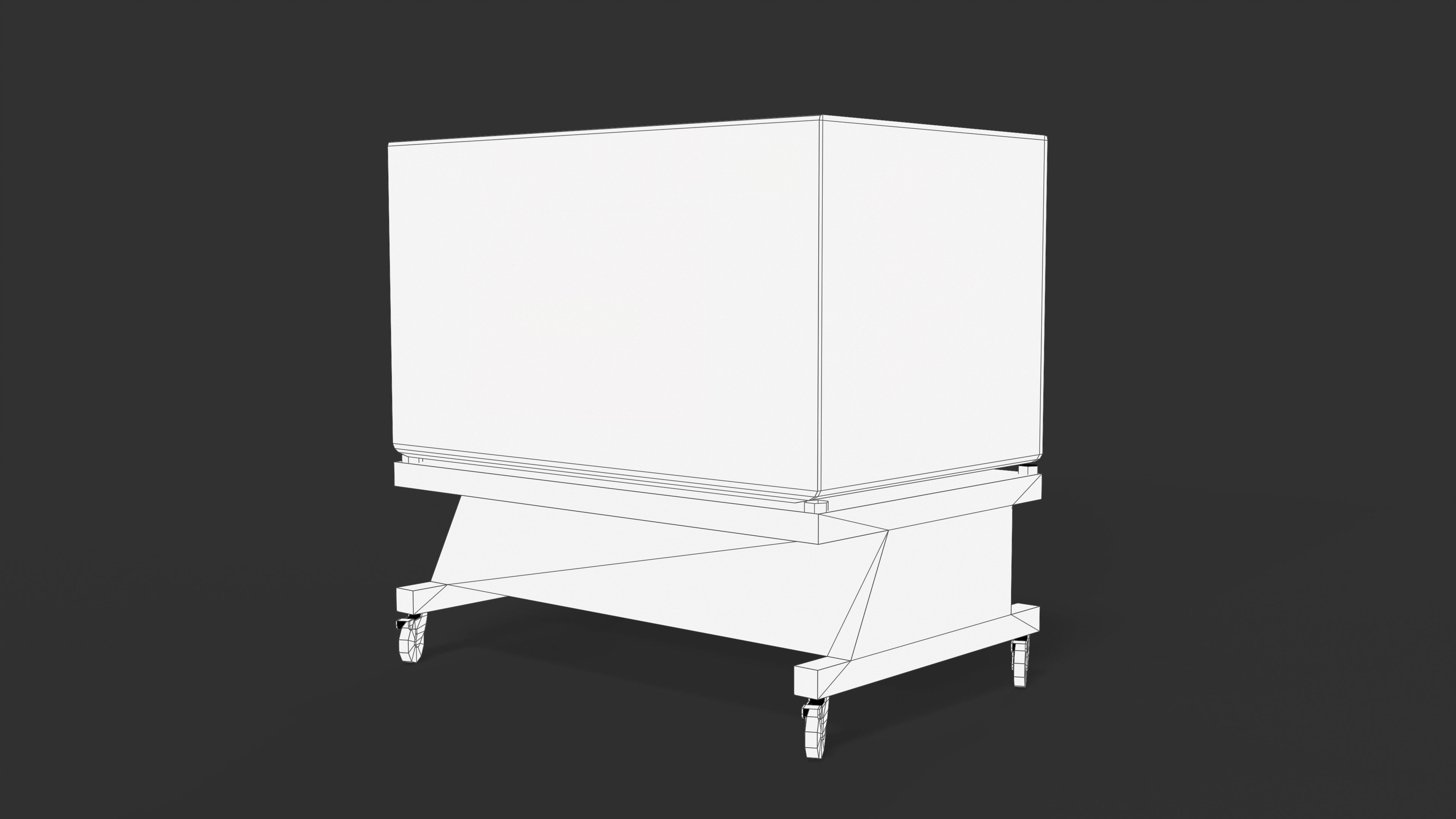 CNC Laser Cutting Machine Low-poly 3D model_24