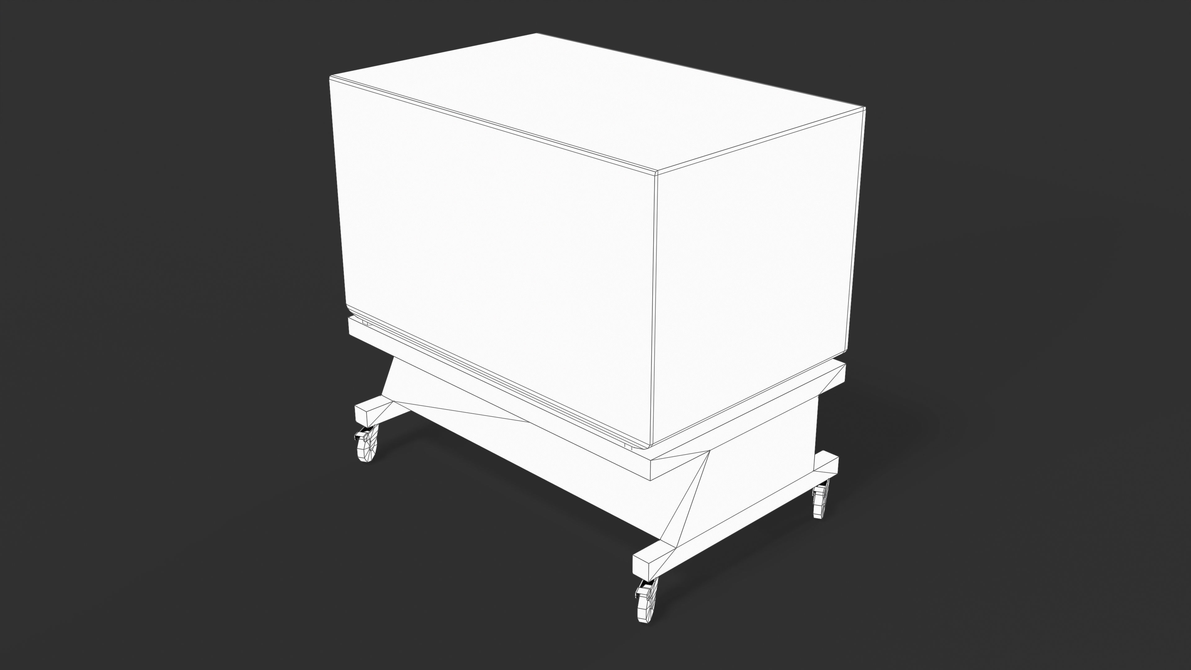 CNC Laser Cutting Machine Low-poly 3D model_27