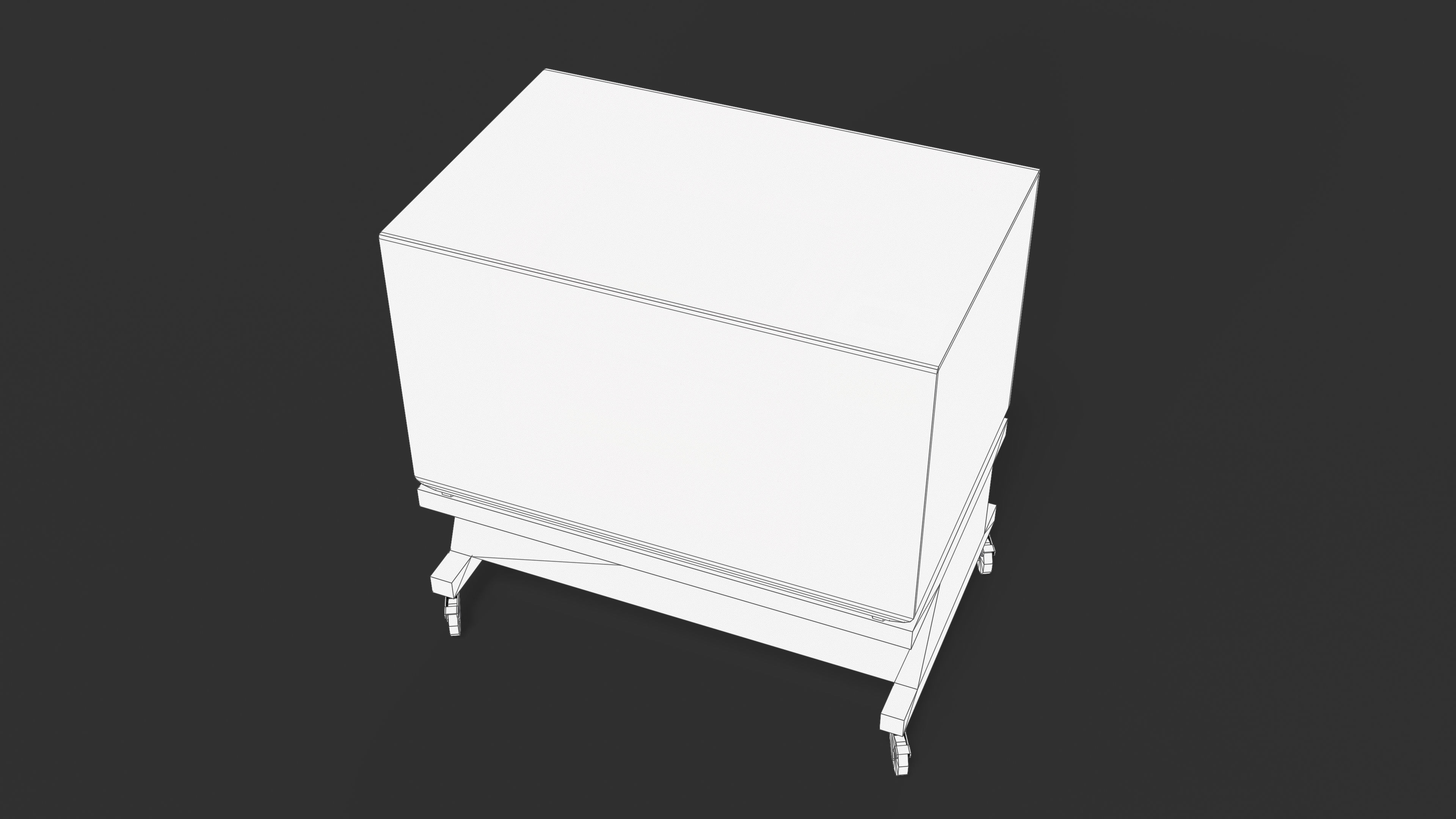 CNC Laser Cutting Machine Low-poly 3D model_20